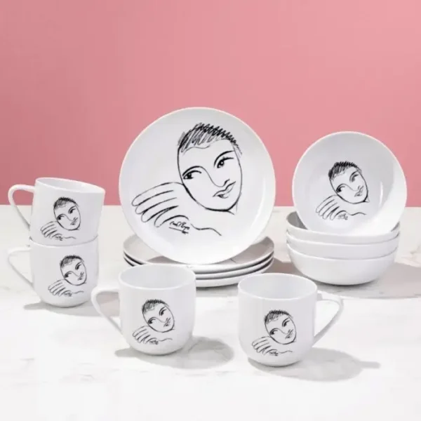 DINNER PLATE SET OF 4 \ Let's Face It!